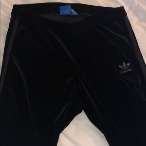 Adidas Women’s Black Velour Track Pants M